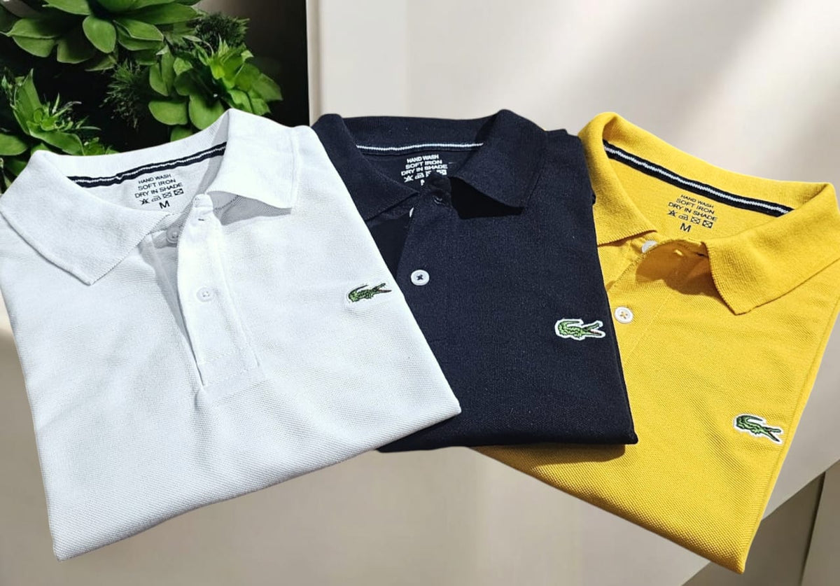 Men's Multicolor Polo Neck T-Shirt Pack of 3