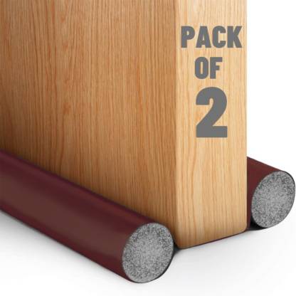 Brown Door Draft Stopper & Gap Sealer | Pack of 2