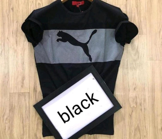 Men's Puma Black & Grey T-Shirt