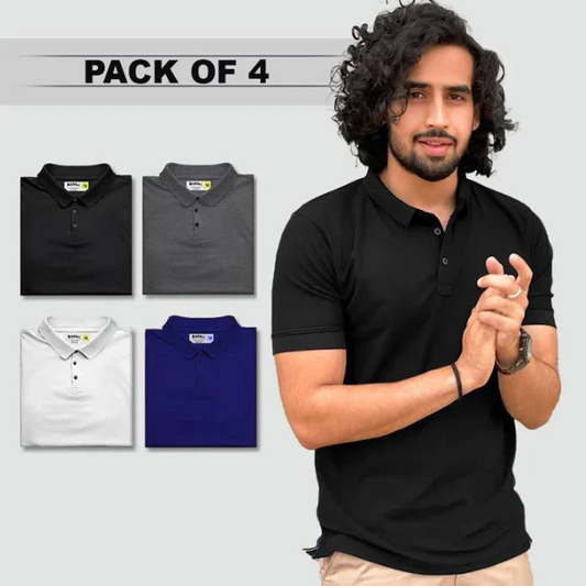 Men's Polo T-Shirts Pack of 4