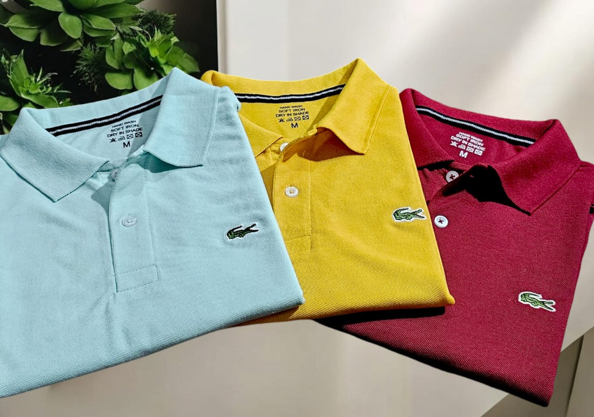 Men's Polo Neck T-Shirt Pack of 3