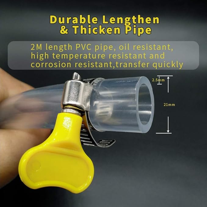 Manual Fuel Transfer Siphon Pump with 2 m Hose