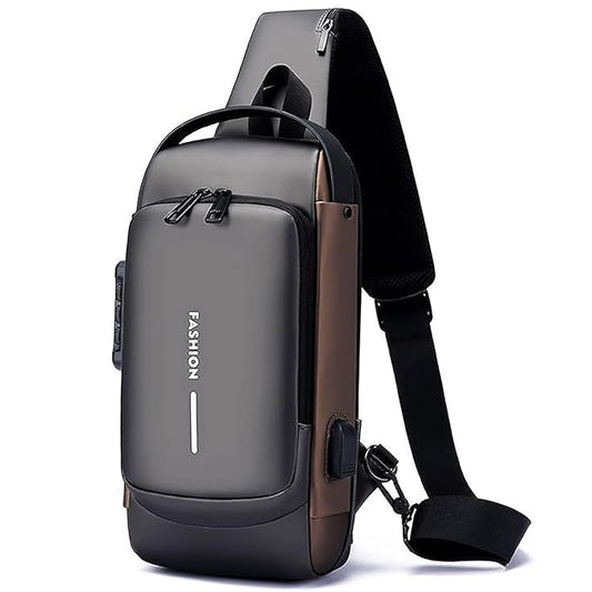 Waterproof Crossbody Sling Bag with USB Port