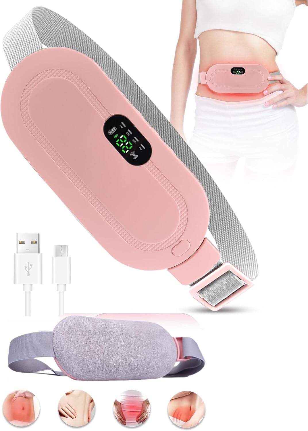 Period Cramp Relief Massager with Heating Pad