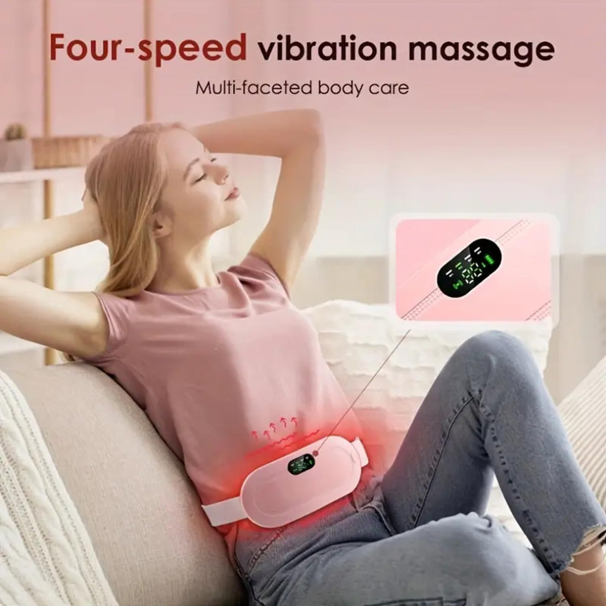Period Cramp Relief Massager with Heating Pad