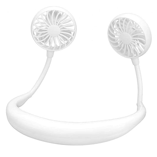 Rechargeable Neckband Fan with LED Light