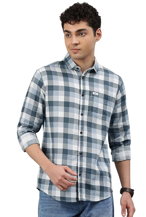 Men's Cotton Full-Sleeve Check Shirt