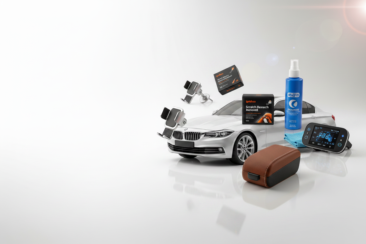 Car Accessories Banner with Car