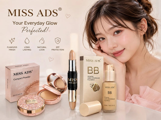 MISS ADS 3-in-1 Foundation & Dual Compact Makeup Combo