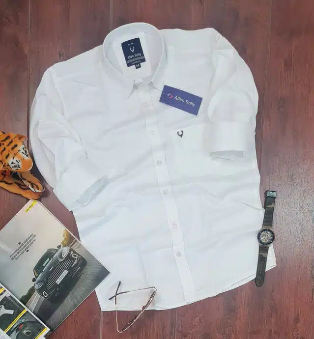 Men's White Full-Sleeve Shirt
