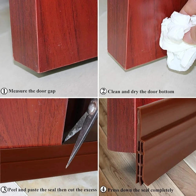 Silicone Door Seal Strip Pack of 2