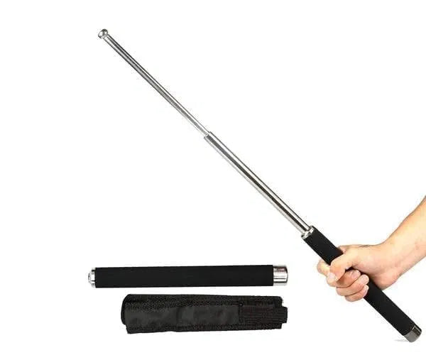 Foldable Personal Security Stick with Grip & Bag