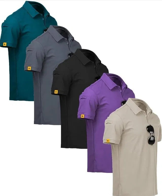 Men's Multicolor Polo T-Shirt Pack of 5